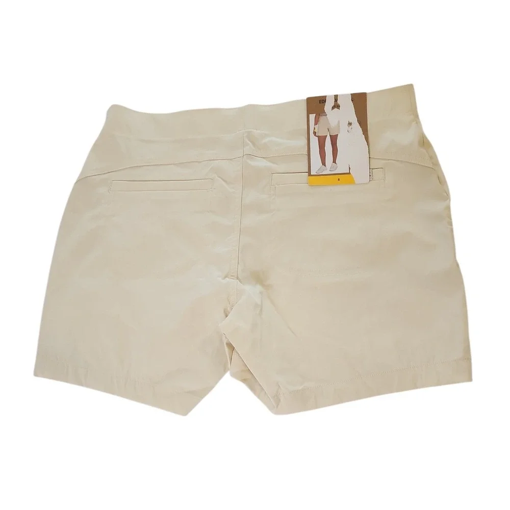 Eddie Bauer Women's Beige Performance Hiking Shorts Size 8 NWT Khaki Outdoor - Picture 2 of 5